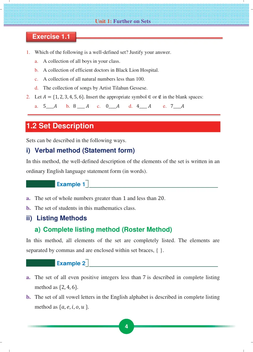 Grade 9 Mathematics Unit 1 page 4