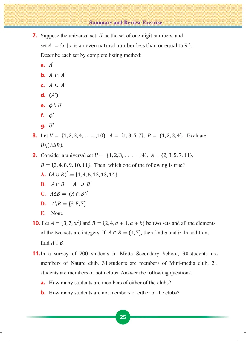 Grade 9 Mathematics Unit 1 page 25